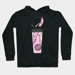 Strawberry Pink Protein Shake Shaker Hoodie